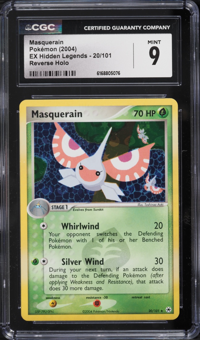 2004 Pokemon EX Hidden Legends Reverse Holo Masquerain #20 CGC 9 MINT