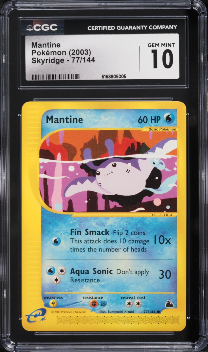 2003 Pokemon Skyridge Mantine #77 CGC 10 GEM MINT