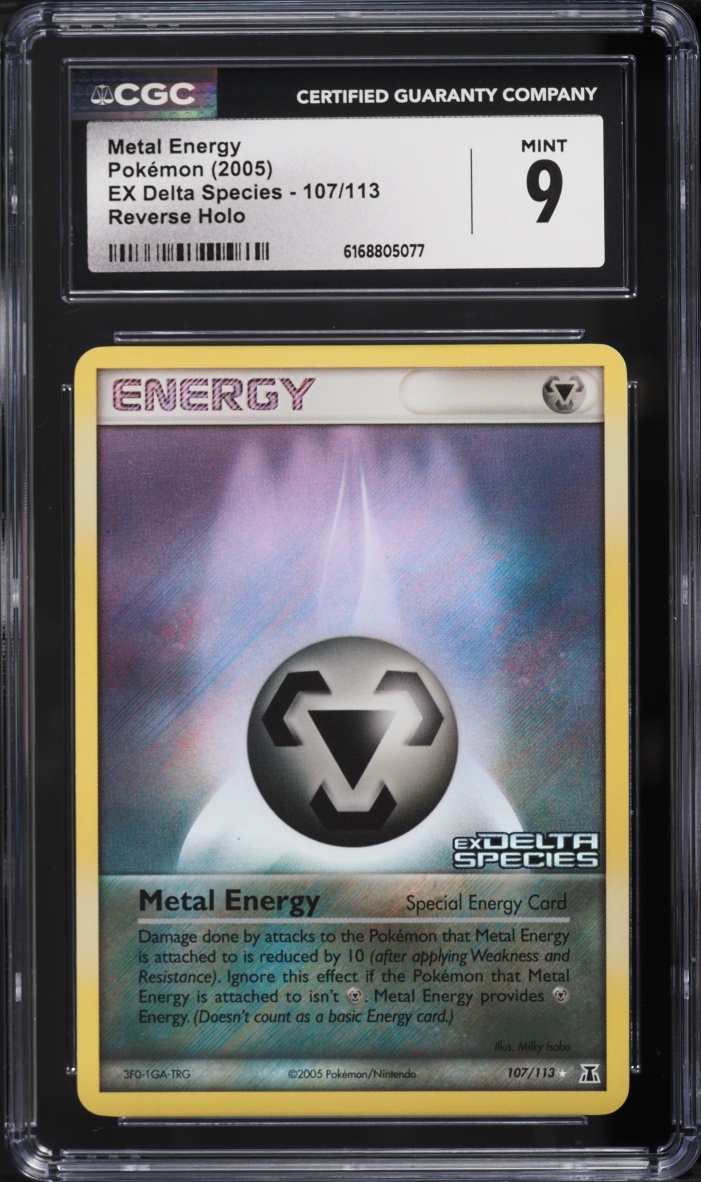 2005 Pokemon EX Delta Species Reverse Holo Metal Energy #107 CGC 9 MINT
