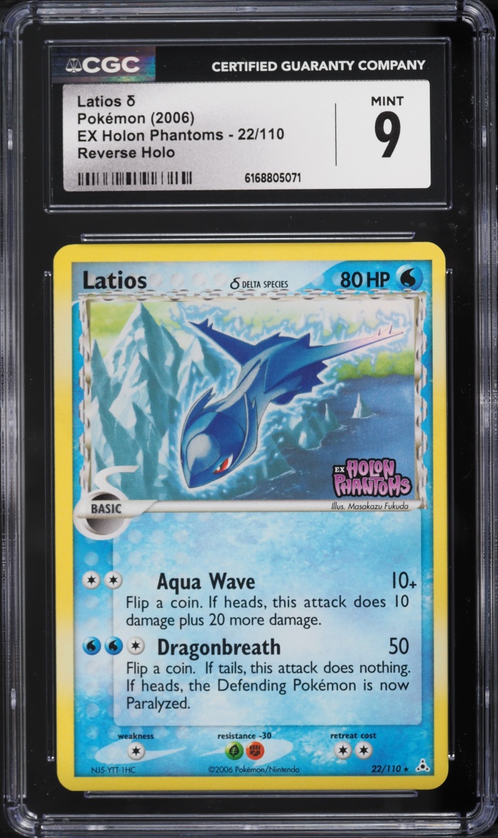 2006 Pokemon EX Holon Phantoms Reverse Holo Latios #22 CGC 9 MINT