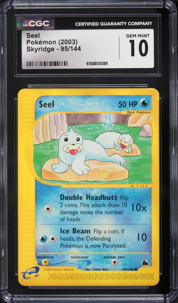 2003 Pokemon Skyridge Seel #95 CGC 10 GEM MINT