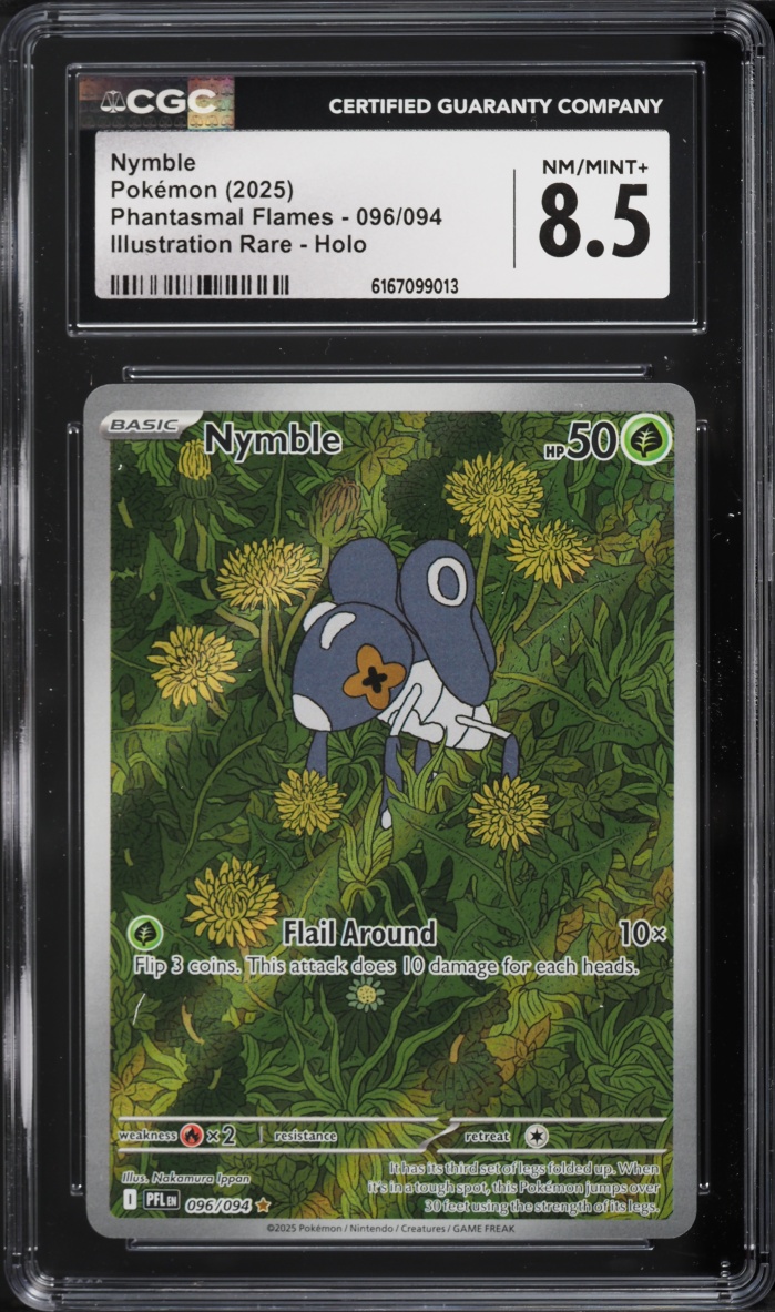 2025 Pokemon Mega Evolution Phantasmal Flames IR Nymble #96 CGC 8.5 NM-MT+