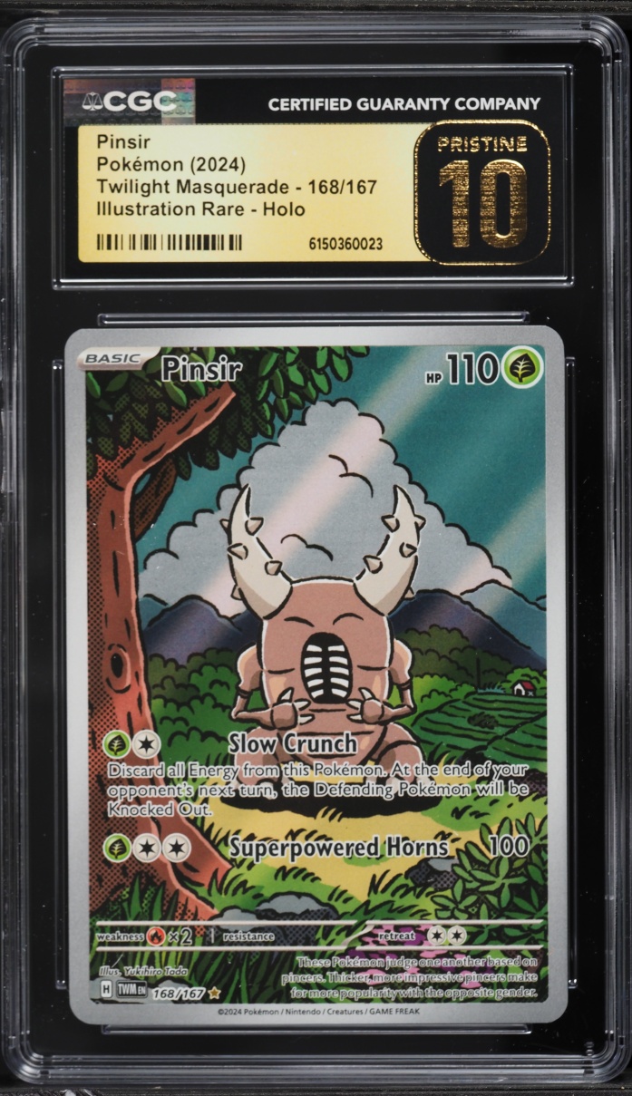 2024 Pokemon Scarlet & Violet Twilight Masquerade IR Pinsir #168 CGC 10 PRISTINE