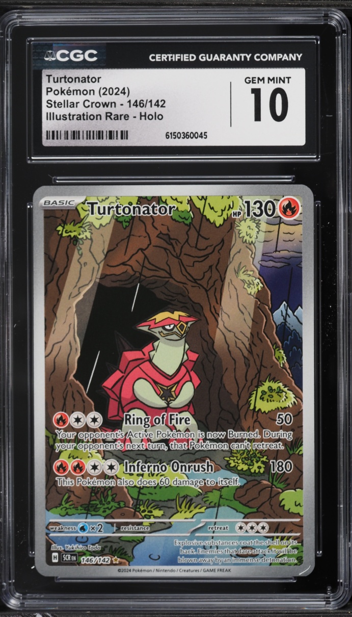 2024 Pokemon Scarlet & Violet Stellar Crown IR Turtonator #146 CGC 10 GEM MINT