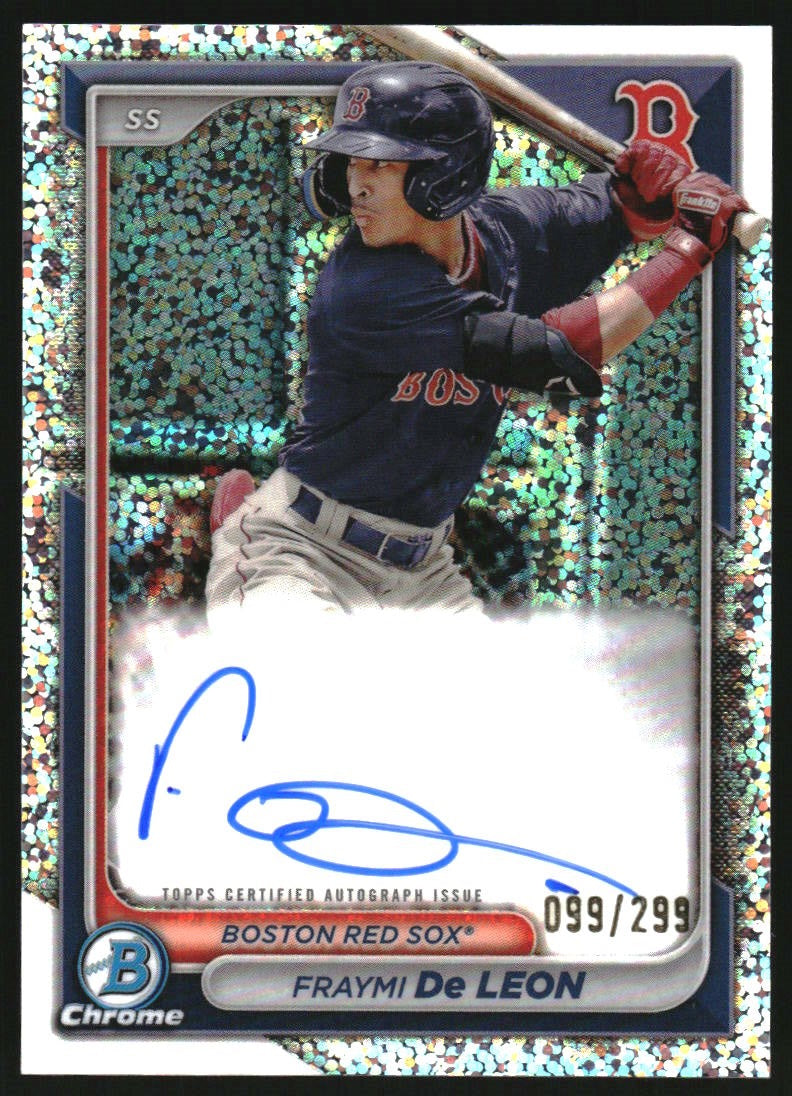 2024 Bowman Chrome Prospect Autographs Speckle Fraymi De Leon Auto /299