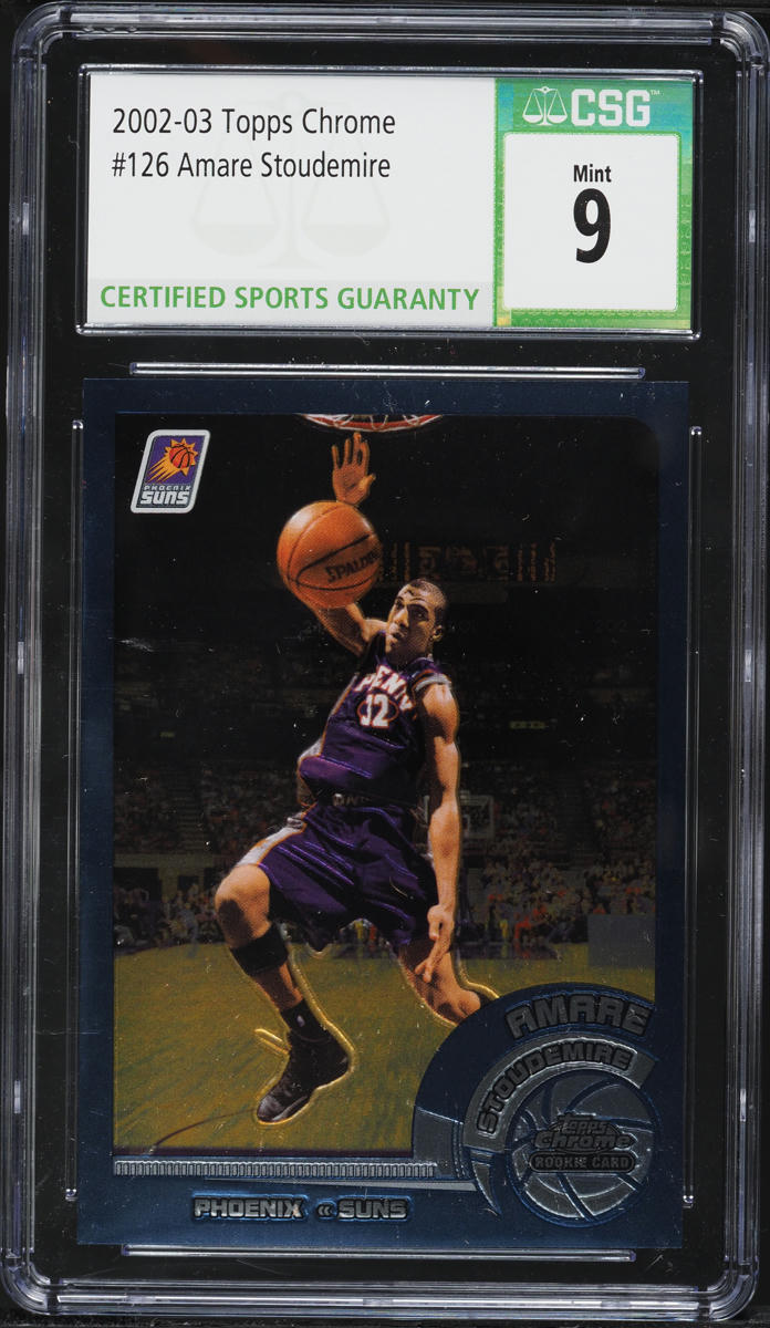 2002 Topps Chrome Amare Stoudemire ROOKIE #126 CSG 9 MINT