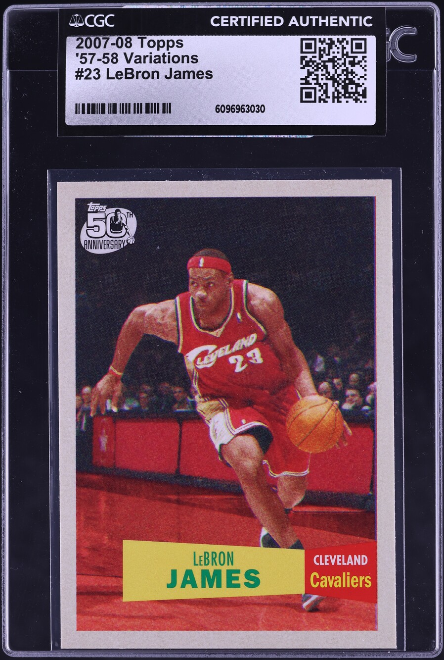 2007 Topps '57 Variations LeBron James #23 CGC AUTH