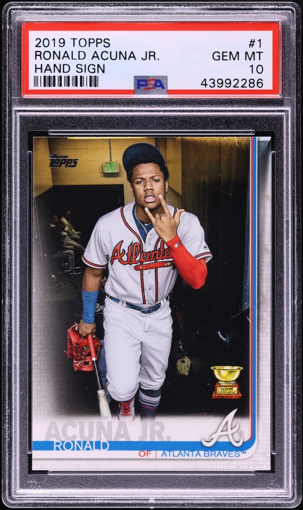 2019 Topps Hand Sign Ronald Acuna Jr. SP #1 PSA 10 GEM MINT