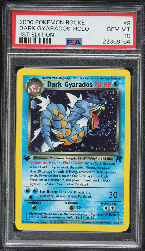 2021 Pokemon Sword & Shield Celebrations Holo Dark Gyarados #8 PSA