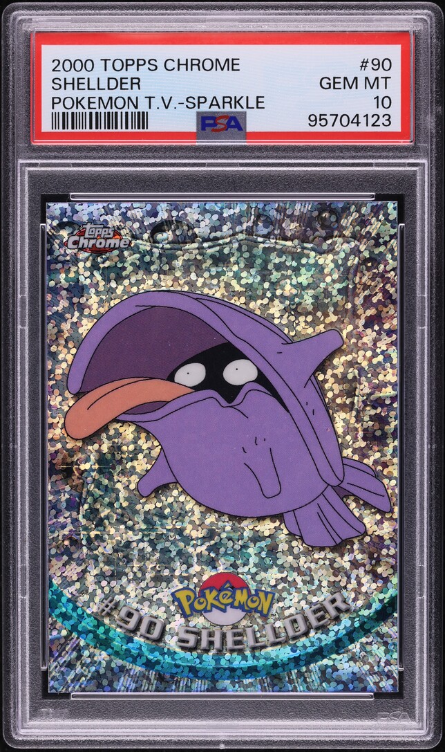 2000 Topps Chrome Pokemon Series 2 Sparkle Shellder #90 PSA 10 GEM MINT