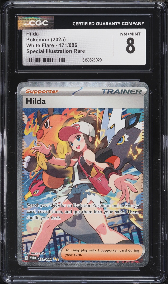 2025 Pokemon Scarlet & Violet White Flare SIR Hilda #171 CGC 8 NM-MT