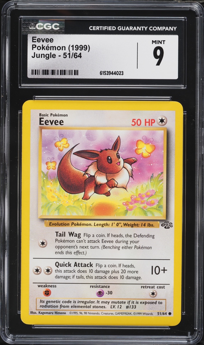 1999 Pokemon Jungle Eevee #51 CGC 9 MINT