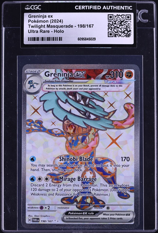 最新版　ミライグリッシュ 2024 Pokemon Japanese SV Crimson Haze Full Art Greninja ex #083