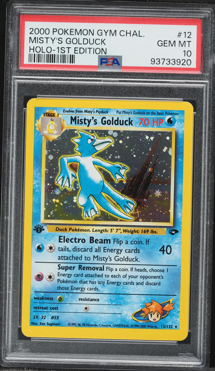 2000 Pokemon Gym Challenge 1st Edition Holo Misty's Golduck #12 PSA 10 GEM MINT