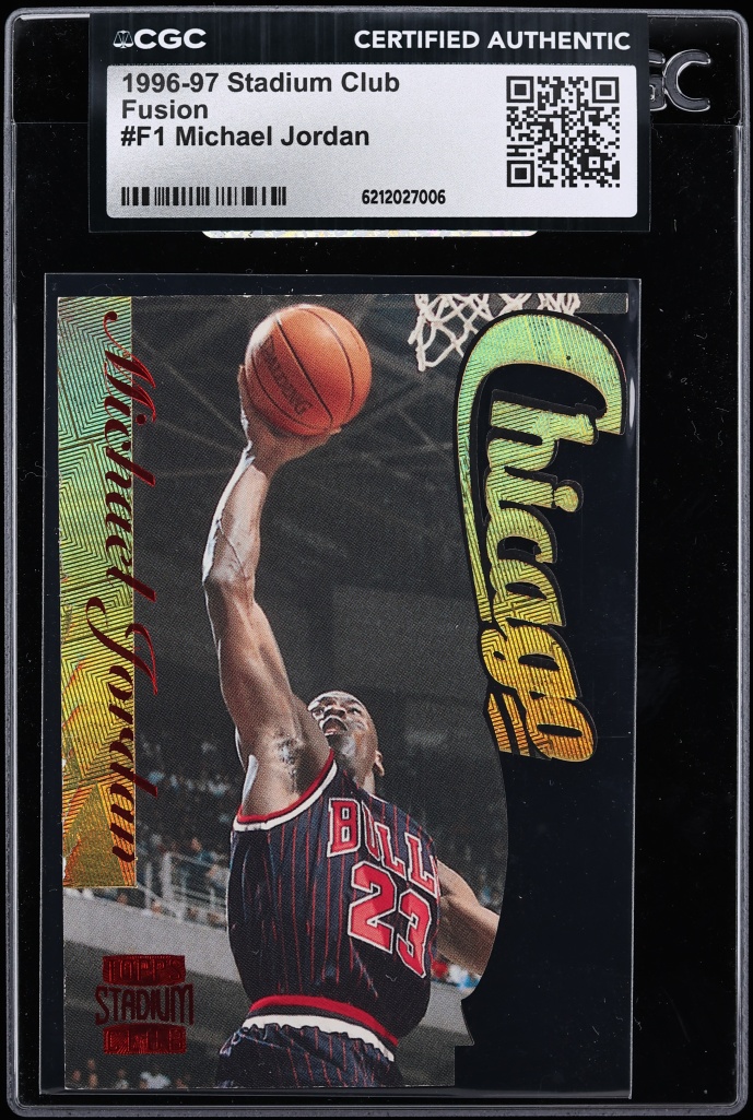 1996 Stadium Club Fusion Die-Cut Michael Jordan #F1 CGC AUTH