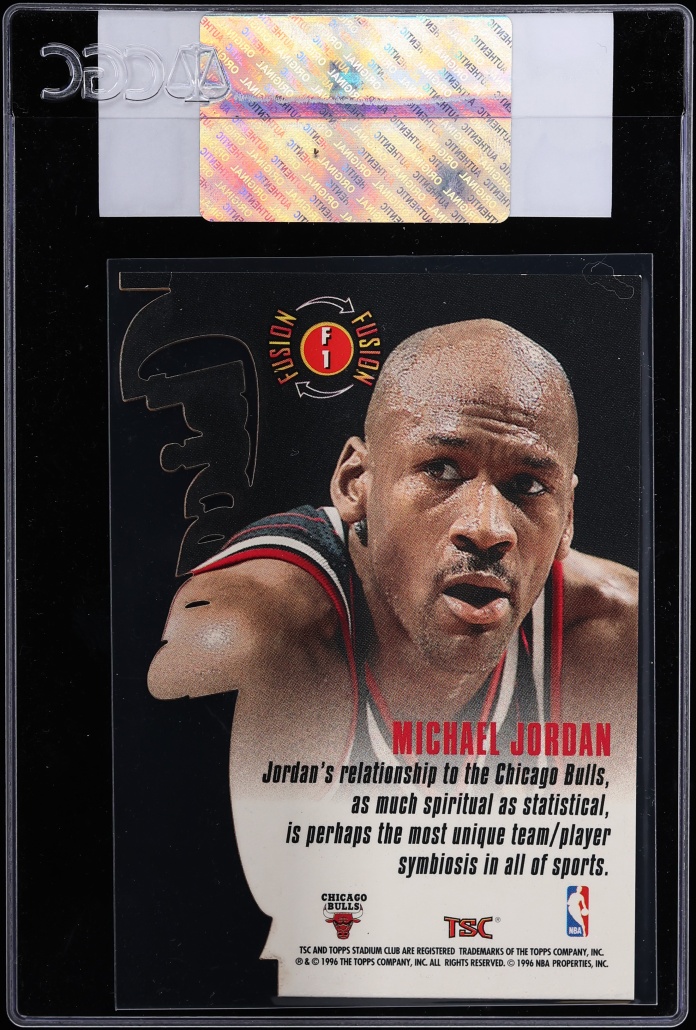 1996 Stadium Club Fusion Die-Cut Michael Jordan #F1 CGC AUTH - Photo 2