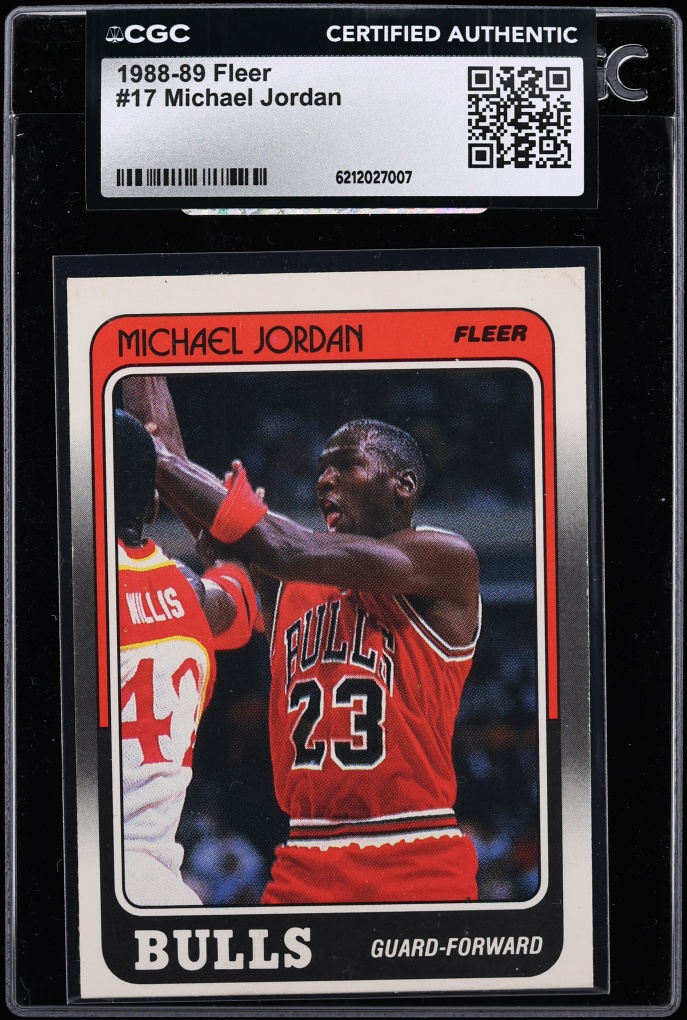 1988 Fleer Basketball Michael Jordan #17 CGC AUTH