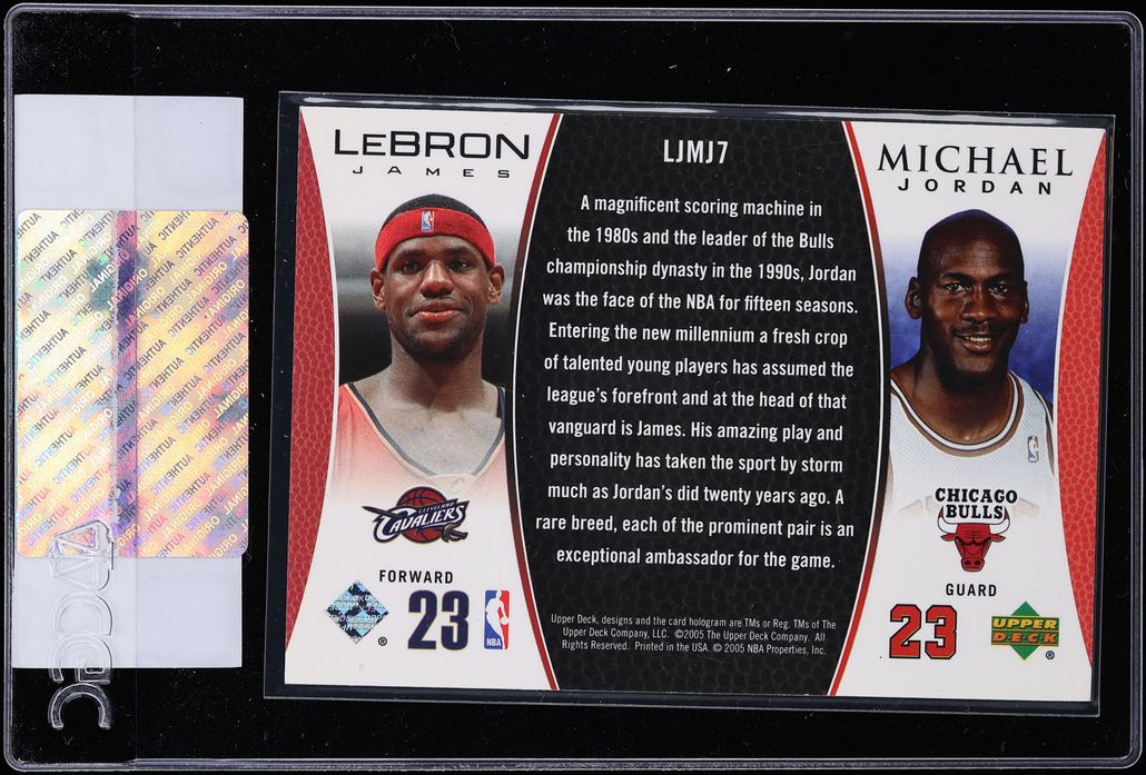 2005 Upper Deck MJ LJ Bonus Pack LeBron James Michael Jordan #LJMJ7 CGC AUTH - Photo 2