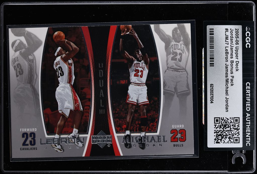 2005 Upper Deck MJ LJ Bonus Pack LeBron James Michael Jordan #LJMJ7 CGC AUTH