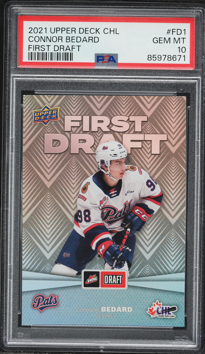 2021 Upper Deck CHL First Draft Connor Bedard ROOKIE #FD1 PSA 10 GEM MINT