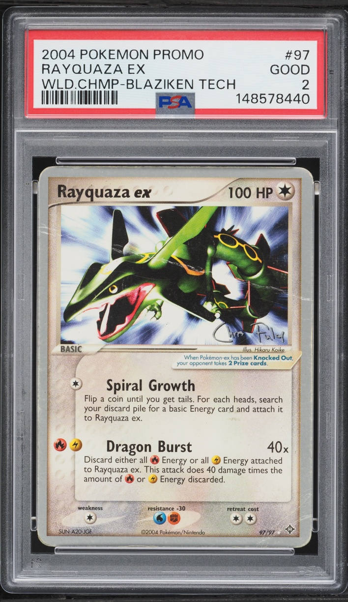 2004 Pokemon World Championships Decks Blaziken Tech Rayquaza Ex #97 PSA 2 GD