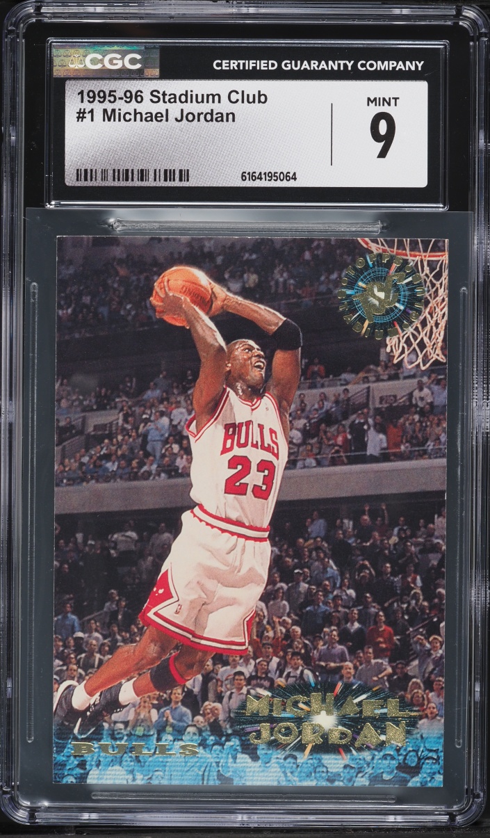 1995 Stadium Club Basketball Michael Jordan #1 CGC 9 MINT