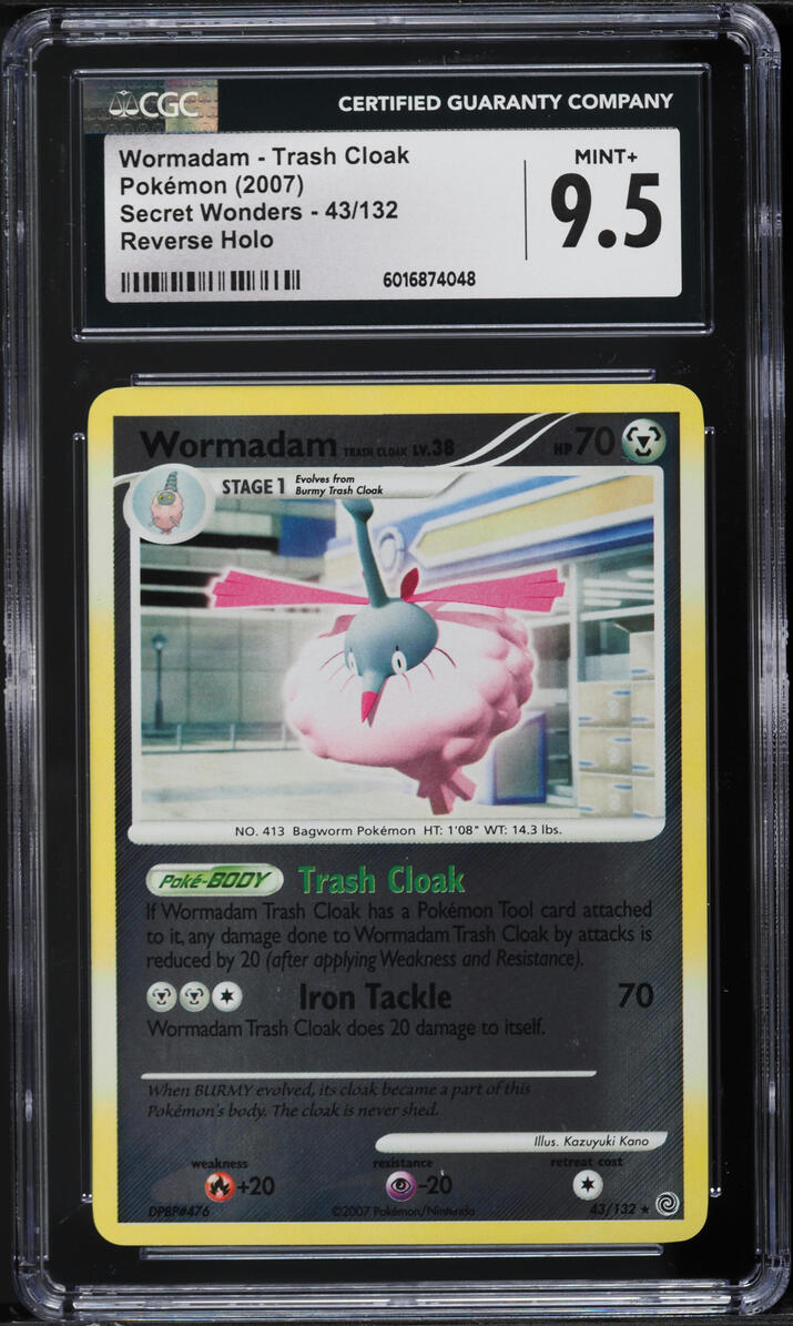 2007 Pokemon DP Secret Wonders Reverse Holo Wormadam Trash Cloak #43 CGC 9.5 - Main Image