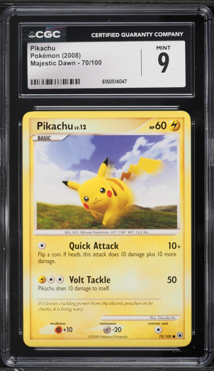 2008 Pokemon Diamond & Pearl Majestic Dawn Pikachu #70 CGC 9 MINT