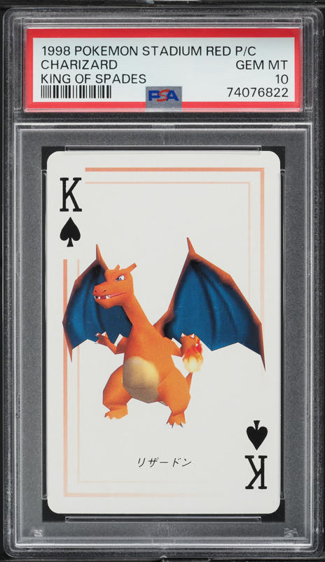 1998 Pokemon Japanese Blue Playing Cards Charizard #006 PSA 9 MINT