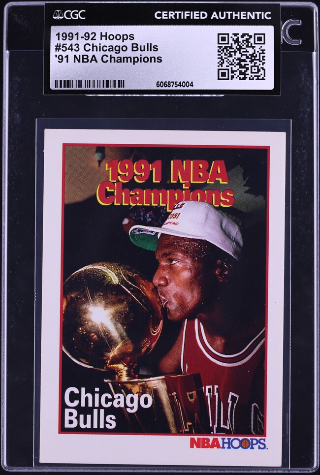 1996 Topps Chrome 72 Wins Chicago Bulls w/ Michael Jordan #72 PSA