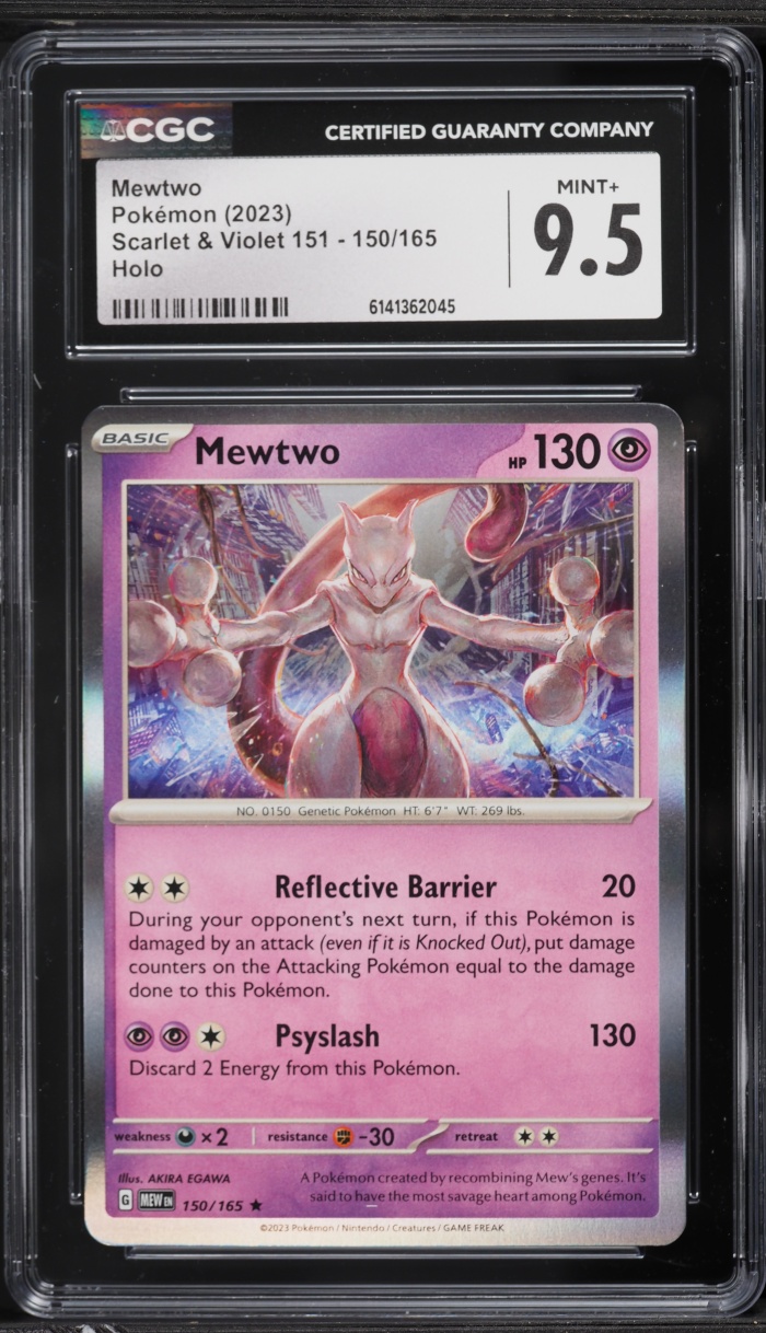 2023 Pokemon Scarlet & Violet 151 Holo Mewtwo #150 CGC 9.5 MINT+