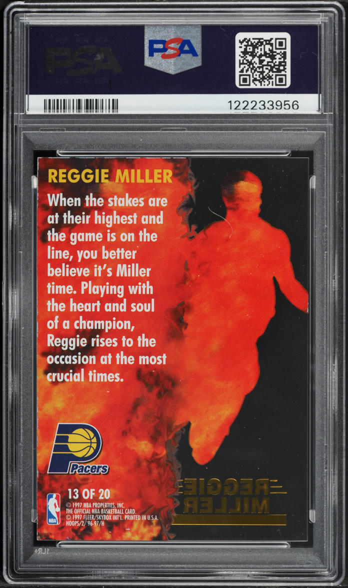 1996 Hoops Hot List Reggie Miller #13 PSA 9 MINT