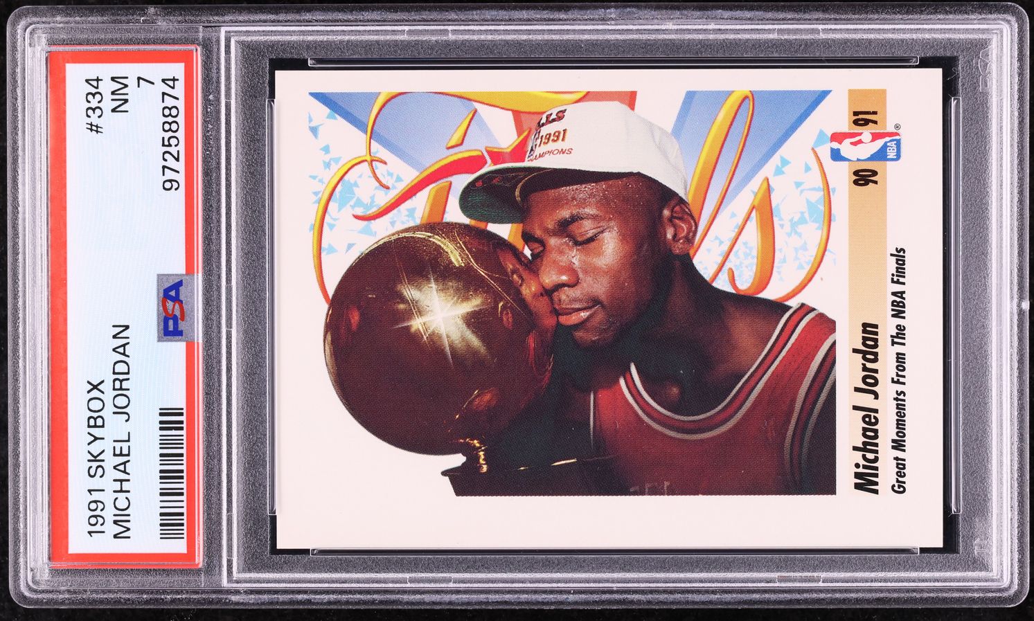 1991 Skybox Basketball Michael Jordan #334 PSA 7 NRMT