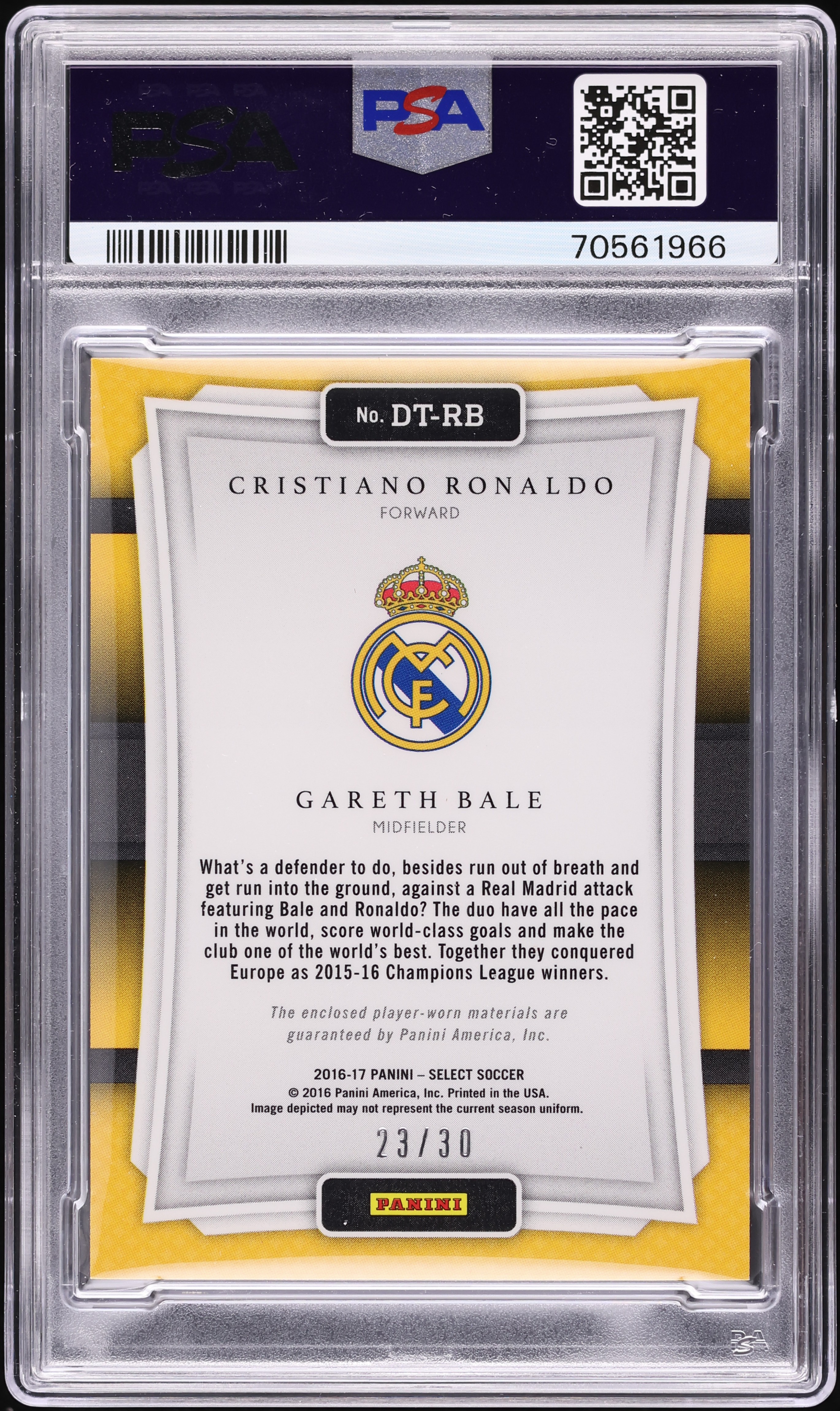 2016 Select Double Team Tie-Dye Cristiano Ronaldo Gareth Bale 