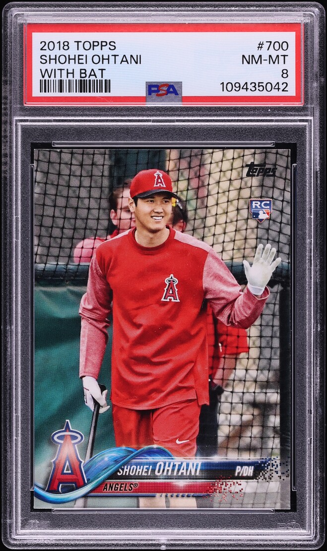 2018 Topps With Bat Shohei Ohtani ROOKIE #700 PSA 8 NM-MT - Photo 1