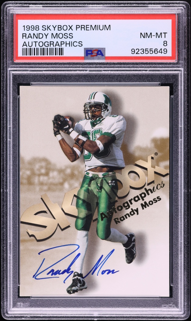 1998 Skybox Premium Autographics Randy Moss ROOKIE AUTO PSA 8 NM-MT - Photo 1