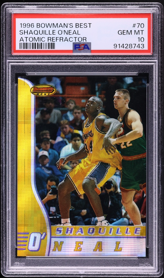 1996 Bowman's Best Atomic Refractor Shaquille O'Neal #70 PSA 10 GEM MINT - Photo 1