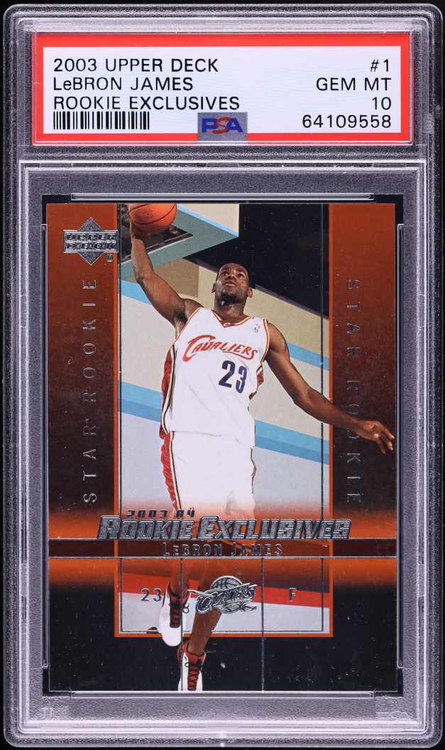 2003 Upper Deck Exclusives LeBron James ROOKIE #1 PSA 10 GEM MINT - Photo 1