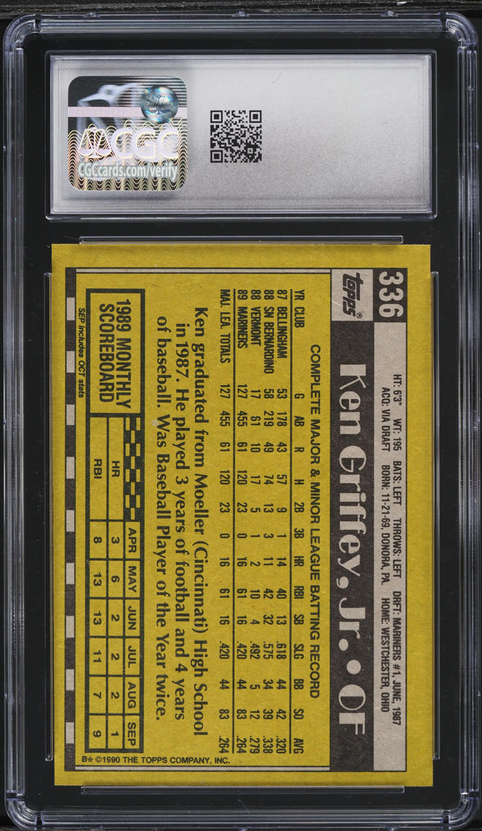 1990 Topps Ken Griffey Jr. #336 CGC 8 NM-MT