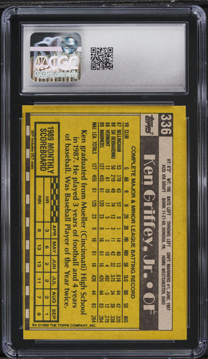 1990 Topps Ken Griffey Jr. #336 CGC 8 NM-MT