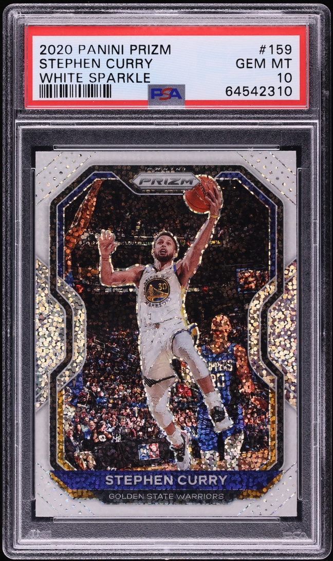 2020 Panini Prizm White Sparkle Stephen Curry #159 PSA 10 GEM MINT