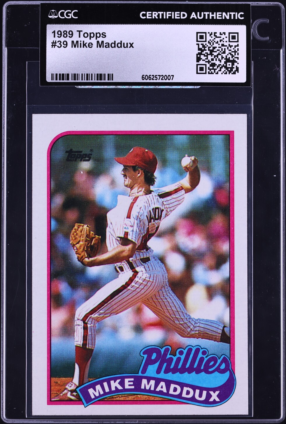 1989 Topps Mike Maddux #39 CGC AUTH