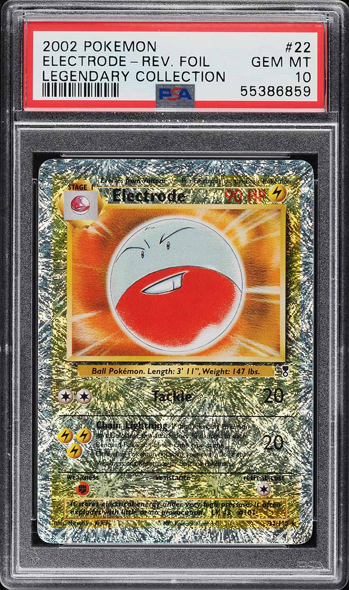 2002 Pokemon Legendary Collection Reverse Holo Electrode #22 PSA 10 GEM MINT