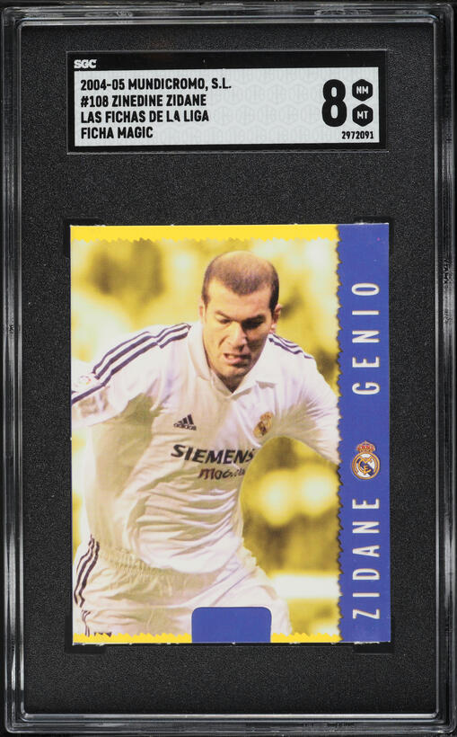 1995 Panini Foot Zinedine Zidane #62 SGC 7.5 NRMT+ on Fanatics Collect