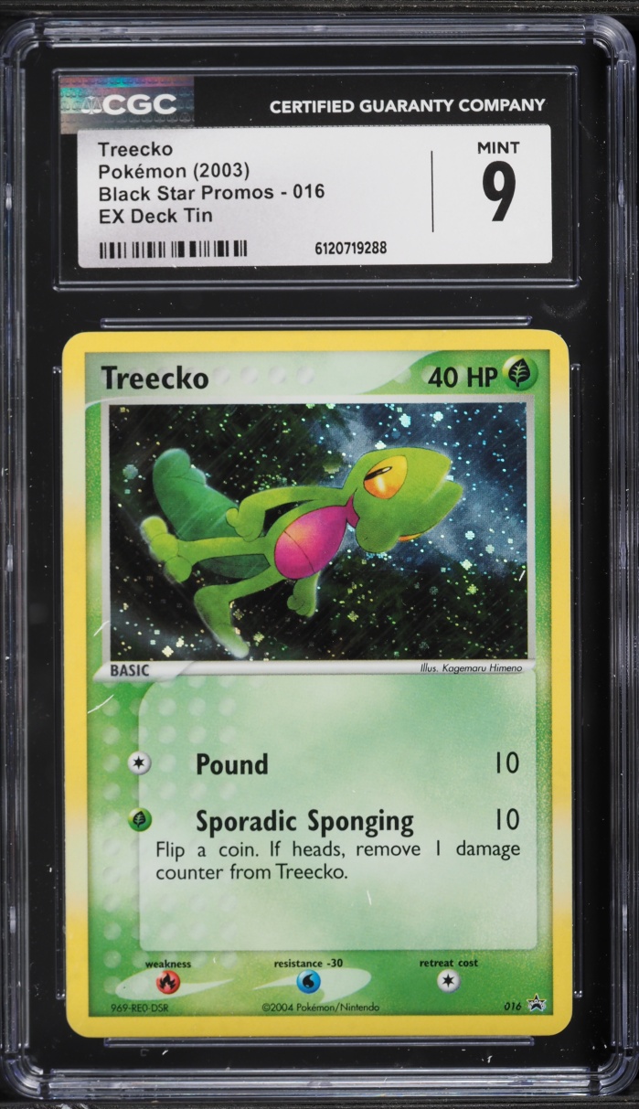 2003 Pokemon Black Star Promo EX Deck Tin Treecko #016 CGC 9 MINT