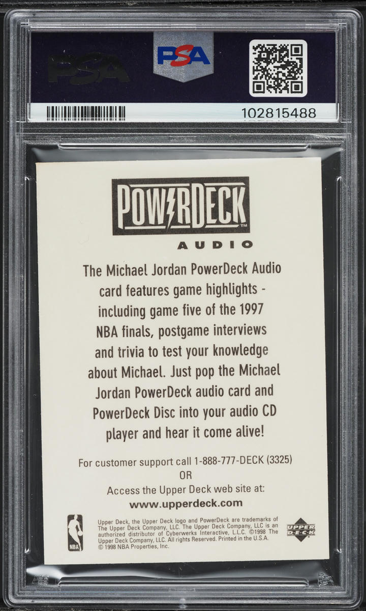 1997 Upper Deck Powerdeck Promo Michael Jordan PSA 8 NM-MT