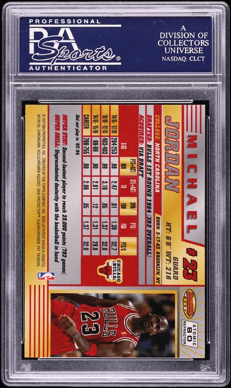1996 Bowman's Best Atomic Refractor Michael Jordan #80 PSA 10 GEM MINT
