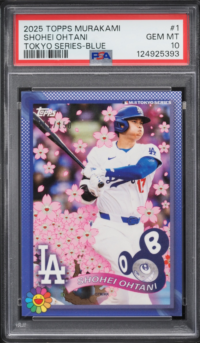 2025 Topps Takashi Murakami MLB World Tour Tokyo Series Blue Shohei Ohtani /150 #1 PSA 10 GEM