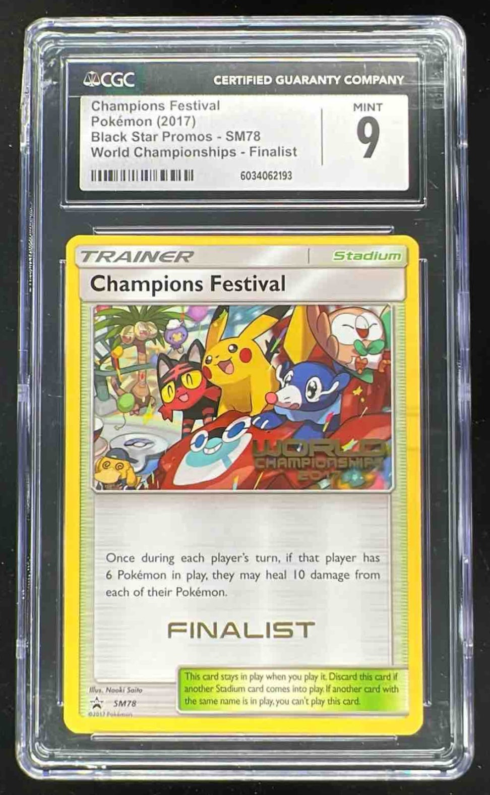 2018 Pokemon Italian SM Black Star Promo World 18 Champions