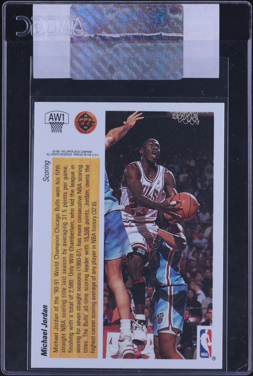 1991 Upper Deck Award Winner Holograms Scoring Michael Jordan #AW1 CGC AUTH